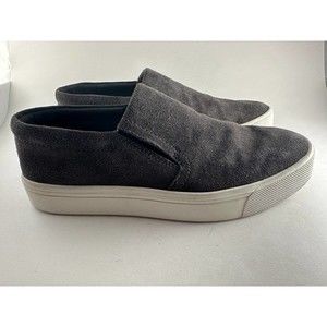 VINCE grey suede women's slip on sneaker platform size 9.5